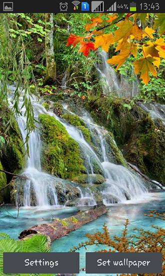 Screenshots do Floresta, cachoeira, lago para tablet e celular Android.
