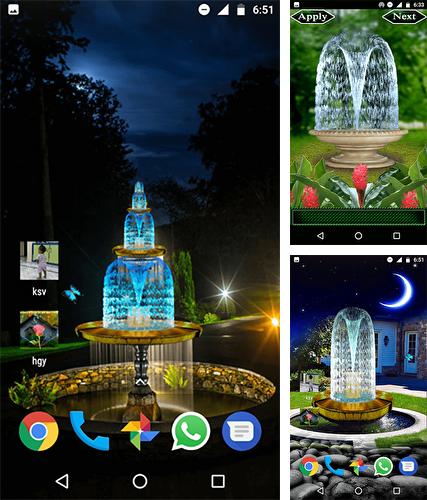 Kostenloses Android-Live Wallpaper Brunnen 3D. Vollversion der Android-apk-App Fountain 3D für Tablets und Telefone.