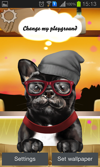 Screenshots of the French bulldog for Android tablet, phone.