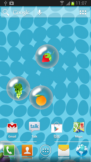 Android タブレット、携帯電話用果物のスクリーンショット。