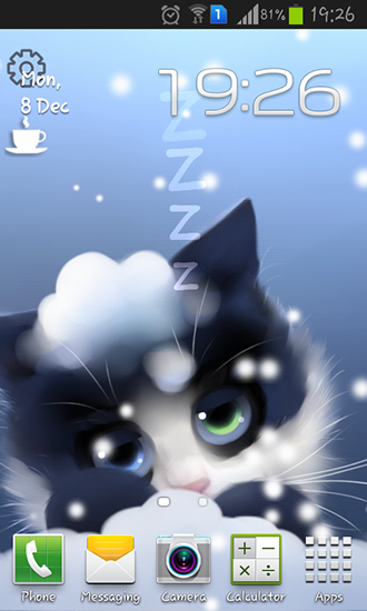 Descarga gratuita fondos de pantalla animados Gatito escarchado para Android. Consigue la versión completa de la aplicación apk de Frosty the kitten para tabletas y teléfonos Android.