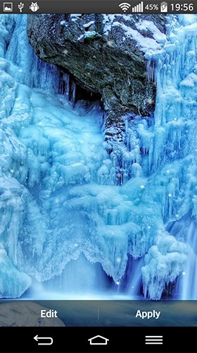 Frozen waterfall - бесплатно скачать живые обои на Андроид телефон или планшет.