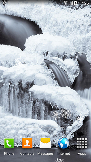 Télécharger le fond d'écran animé gratuit Cascades d'hiver. Obtenir la version complète app apk Android Frozen waterfalls pour tablette et téléphone.