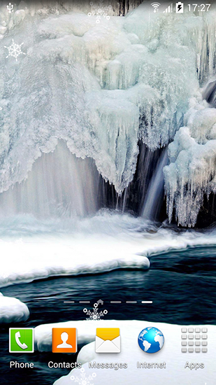 Papeis de parede animados Cachoeiras congeladas para Android. Papeis de parede animados Frozen waterfalls para download gratuito.