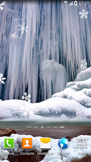 Screenshots of the Frozen waterfalls for Android tablet, phone.