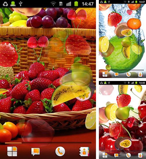Дополнительно к живым обоям на Андроид телефоны и планшеты Красивая пустыня, вы можете также бесплатно скачать заставку Fruit by Happy live wallpapers.