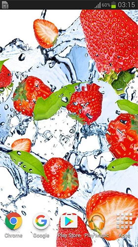 Fruits in the water - безкоштовно скачати живі шпалери на Андроїд телефон або планшет.