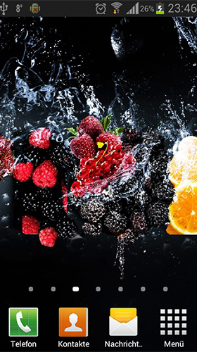 Descarga gratuita fondos de pantalla animados Frutas en el agua  para Android. Consigue la versión completa de la aplicación apk de Fruits in the water by Neygavets para tabletas y teléfonos Android.