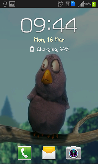 Écrans de Funny bird pour tablette et téléphone Android.