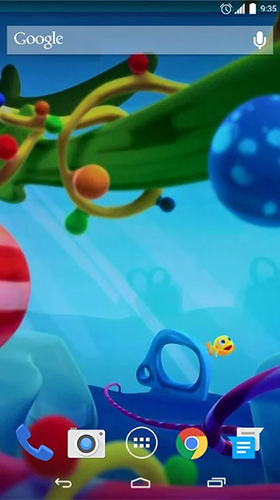 Fondos de pantalla animados a Funny little fish para Android. Descarga gratuita fondos de pantalla animados Pececito divertido.