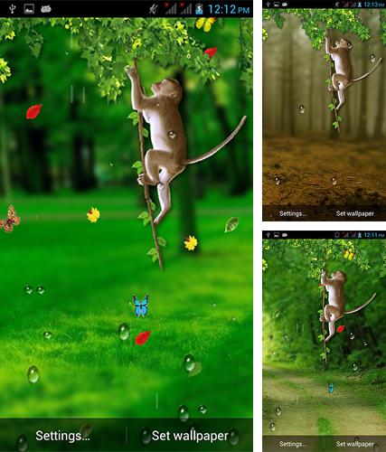 Funny monkey by Galaxy Launcher - бесплатно скачать живые обои на Андроид телефон или планшет.