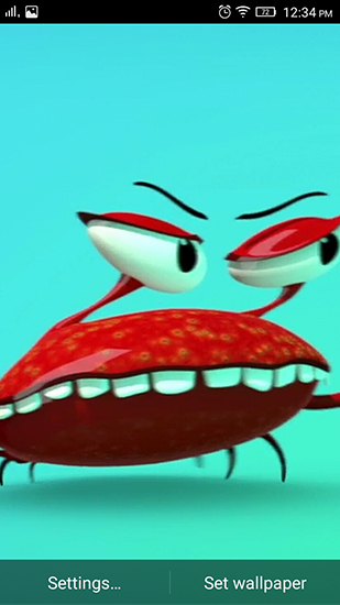 Funny Mr. Crab - бесплатно скачать живые обои на Андроид телефон или планшет.