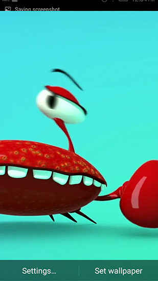Funny Mr. Crab für Android spielen. Live Wallpaper Lustiger Mr. Krabbe kostenloser Download.