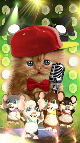 Fondos de pantalla animados a Funny pets: dancing and singing para Android. Descarga gratuita fondos de pantalla animados Mascotas divertidas: bailar y cantar.