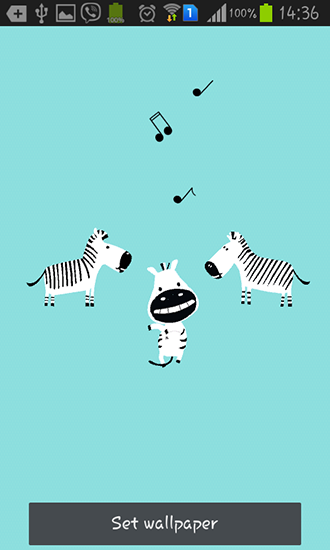 Funny zebra - безкоштовно скачати живі шпалери на Андроїд телефон або планшет.