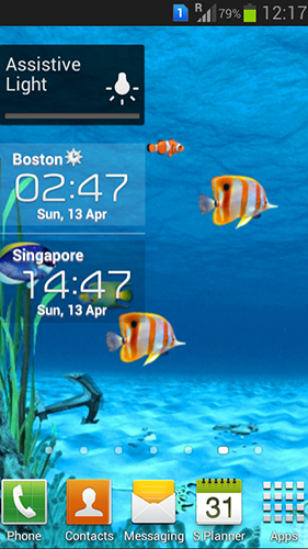 Galaxy aquarium - бесплатно скачать живые обои на Андроид телефон или планшет.