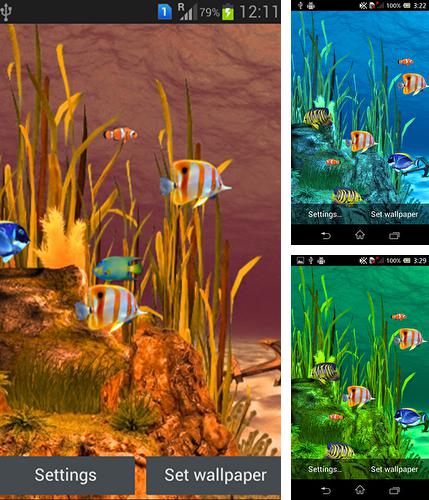 Además de fondo de pantalla animados Nieve HD para teléfonos y tabletas Android, también puedes descargarte gratis Galaxy aquarium.