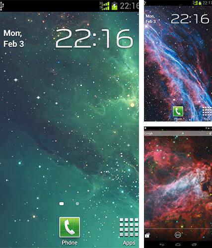 Kostenloses Android-Live Wallpaper Galaktische Sterne. Vollversion der Android-apk-App Galaxy stars für Tablets und Telefone.