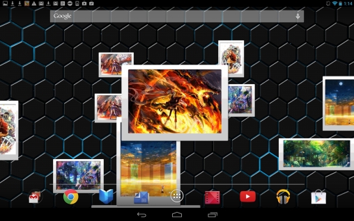 Screenshots do Galeria 3D para tablet e celular Android.