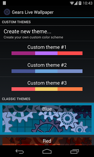 Capturas de pantalla de Gears 3D para tabletas y teléfonos Android.