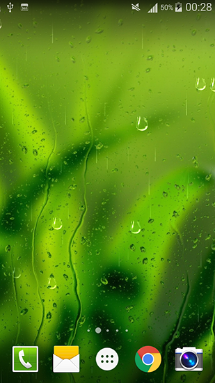 Glass droplets - скріншот живих шпалер для Android.