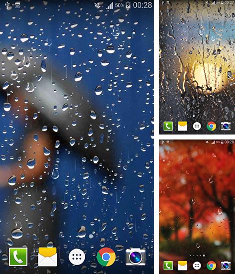 Kostenloses Android-Live Wallpaper Glastropfen. Vollversion der Android-apk-App Glass droplets für Tablets und Telefone.