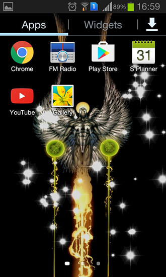 Papeis de parede animados Anjo brilhante para Android. Papeis de parede animados Glitter angel para download gratuito.