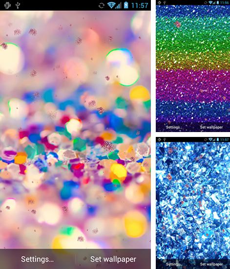 Zusätzlich zum Live Wallpaper Verrücktes Weihnachten für Android Mobiltelefone und Tablets, können Sie auch Glitter by HD Live wallpapers free, Glitter von HD Live Wallpapers Free kostenlos herunterladen.