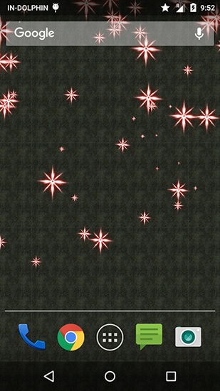 Écrans de Glitter star pour tablette et téléphone Android.
