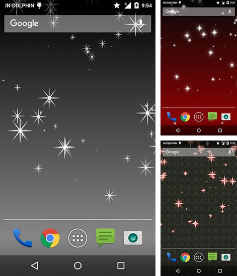 Дополнительно к живым обоям на Андроид телефоны и планшеты Одинокий черный котенок, вы можете также бесплатно скачать заставку Glitter star.