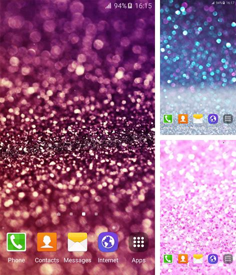 Kostenloses Android-Live Wallpaper Glitzer. Vollversion der Android-apk-App Glitters für Tablets und Telefone.