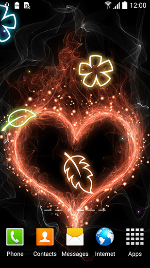 Glowing flowers für Android spielen. Live Wallpaper Leuchtende Blumen kostenloser Download.