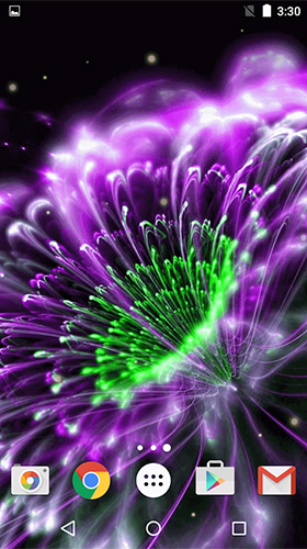 Fondos de pantalla animados a Glowing flowers by Free Wallpapers and Backgrounds para Android. Descarga gratuita fondos de pantalla animados Flores brillantes.