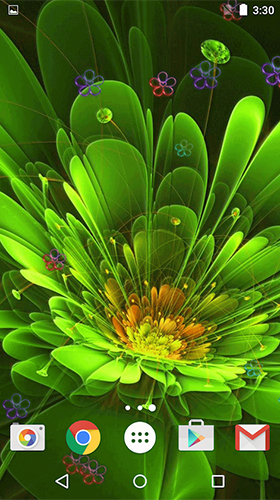 Glowing flowers by Free Wallpapers and Backgrounds - скріншот живих шпалер для Android.