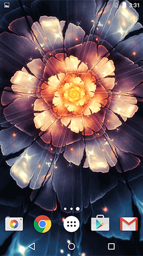 Як виглядають живі шпалери Glowing flowers by Free Wallpapers and Backgrounds.