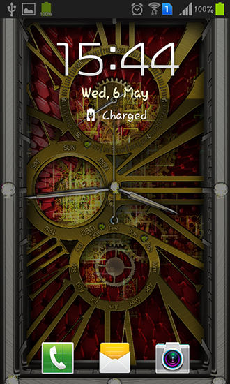 Screenshots of the Gold clock for Android tablet, phone.