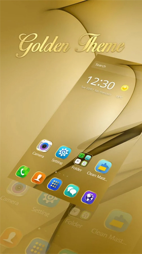 Як виглядають живі шпалери Gold theme for Samsung Galaxy S8 Plus.