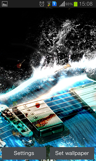 Descarga gratuita fondos de pantalla animados Guitarra  para Android. Consigue la versión completa de la aplicación apk de Guitar by Happy live wallpapers para tabletas y teléfonos Android.