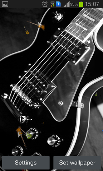 Papeis de parede animados Violão para Android. Papeis de parede animados Guitar by Happy live wallpapers para download gratuito.