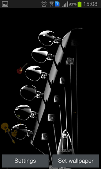 Capturas de pantalla de Guitar by Happy live wallpapers para tabletas y teléfonos Android.