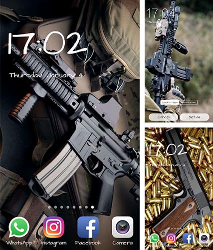 Kostenloses Android-Live Wallpaper Waffe. Vollversion der Android-apk-App Gun für Tablets und Telefone.