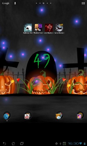 Papeis de parede animados Dia das Bruxas para Android. Papeis de parede animados Halloween para download gratuito.