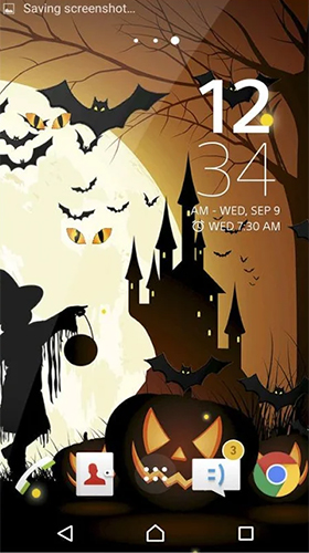 Скриншот Halloween by Beautiful Wallpaper. Скачать живые обои на Андроид планшеты и телефоны.