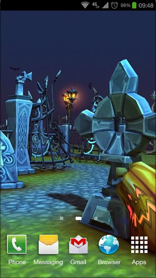 Screenshots of the Halloween Cemetery for Android tablet, phone.