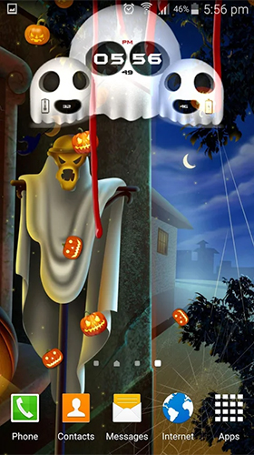 Descarga gratuita fondos de pantalla animados Halloween: Relojes para Android. Consigue la versión completa de la aplicación apk de Halloween: Clock para tabletas y teléfonos Android.