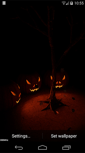 Screenshots of the Halloween evening 3D for Android tablet, phone.