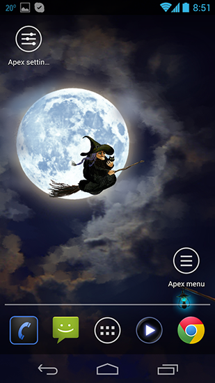 Kostenloses Android-Live Wallpaper Halloween: Fröhliche Hexen. Vollversion der Android-apk-App Halloween: Happy witches für Tablets und Telefone.