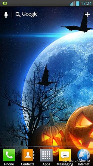 Écrans de Halloween HD pour tablette et téléphone Android.