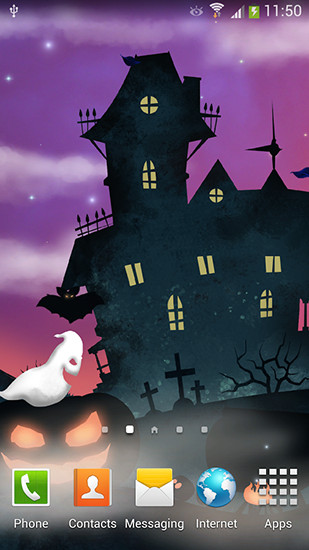 Papeis de parede animados Noite do Dia das Bruxas para Android. Papeis de parede animados Halloween night para download gratuito.