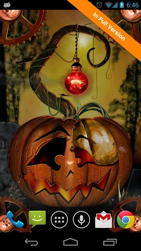 Fondos de pantalla animados a Halloween steampunkin para Android. Descarga gratuita fondos de pantalla animados Día de todos los santos: steampunk.